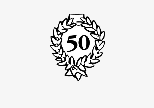650x459 50th Anniversary, 50, Anniversary, Wreath Png And Vector For Free