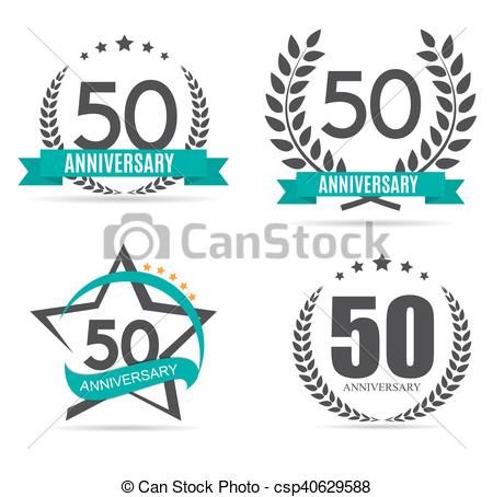 450x454 Eps10, Jubileum, Illustratie, 50, Vector, Mal, Logo, Jaren.