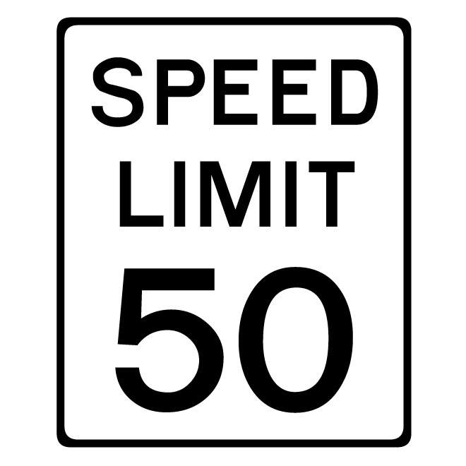 660x660 Speed Limit 50 Vector Sign