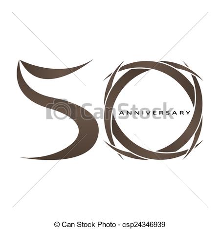 450x470 The Abstract Of 50 Years Anniversary Vector.