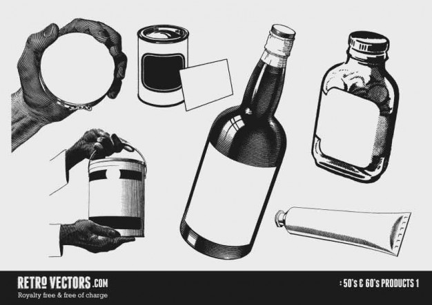 626x443 50s And 60s Products Vector Free Download