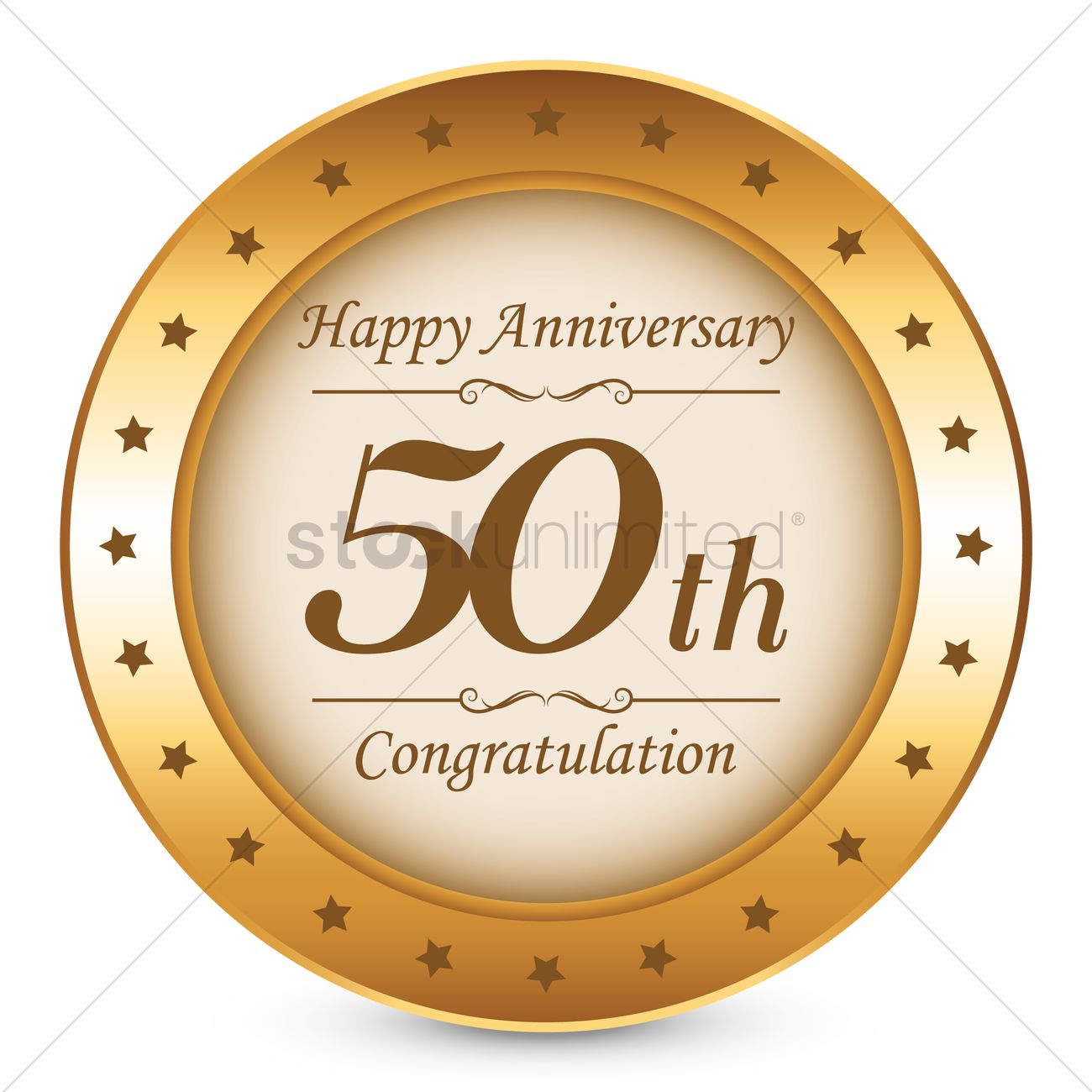 1300x1300 50th Anniversary Vector Image