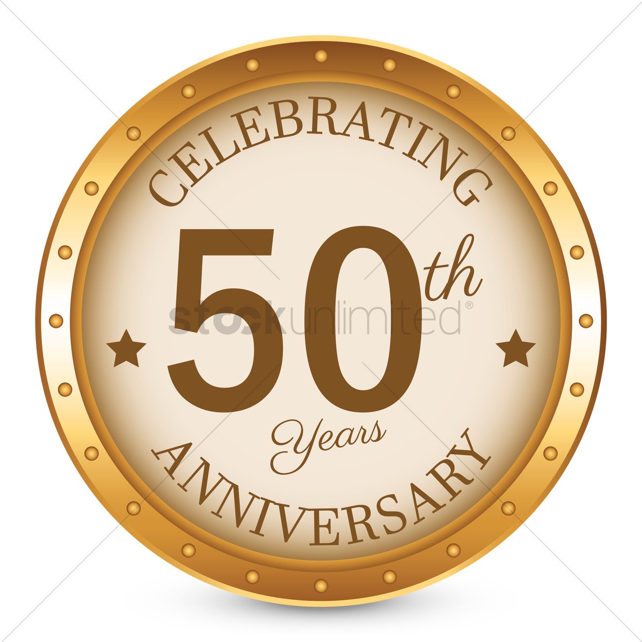 1300x1300 50th Anniversary Vector Image