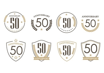 352x247 Anniversary Badges Free Vector Download 372115 Cannypic