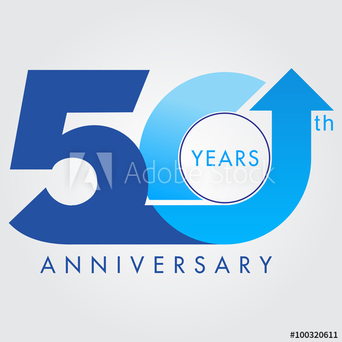 500x500 Template Logo 50th Anniversary, Vector Illustrator
