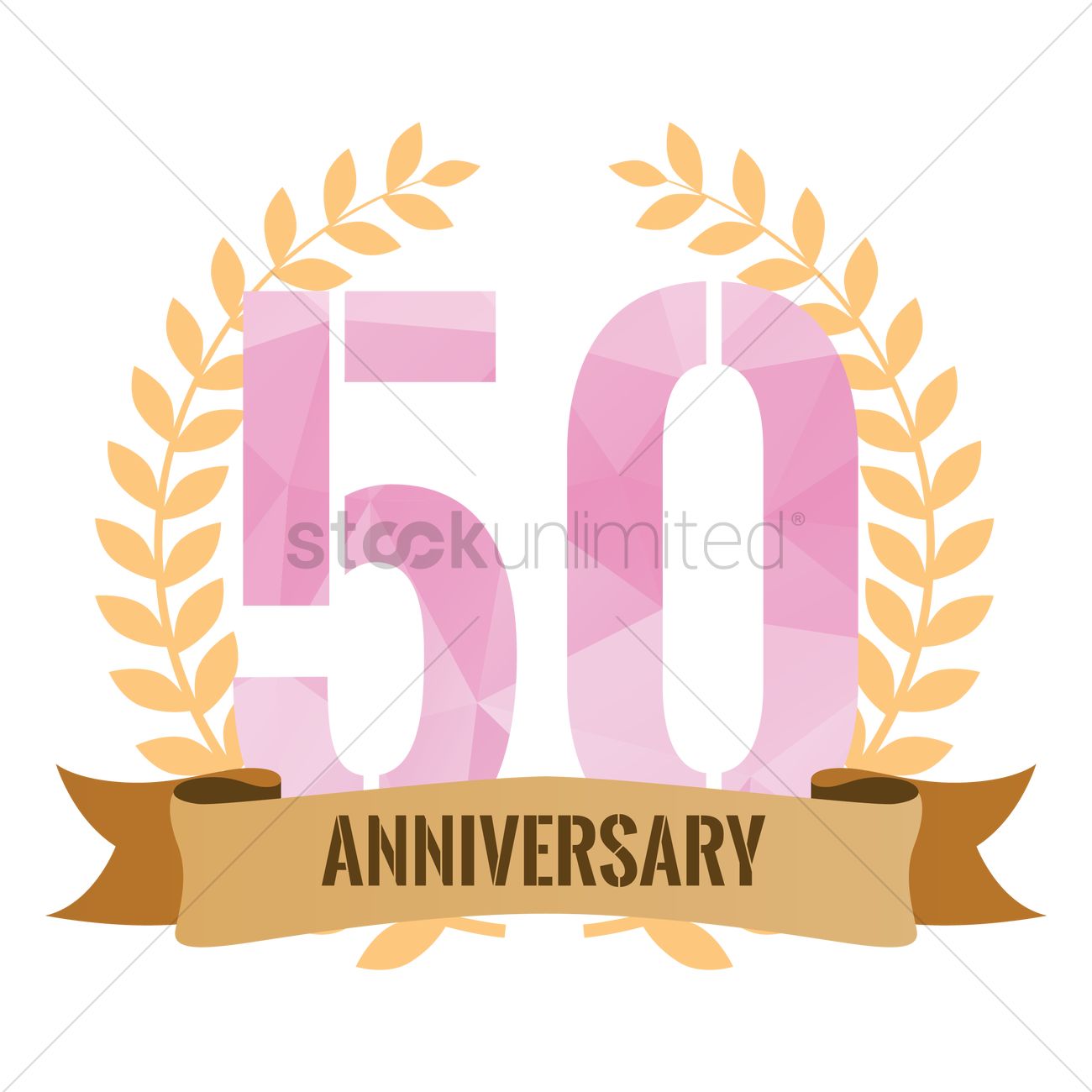 1300x1300 50th Anniversary Vector Image
