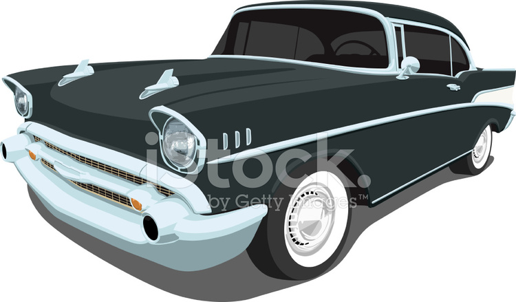 750x439 Vector 1957 Chevrolet Bel Air Stock Vector