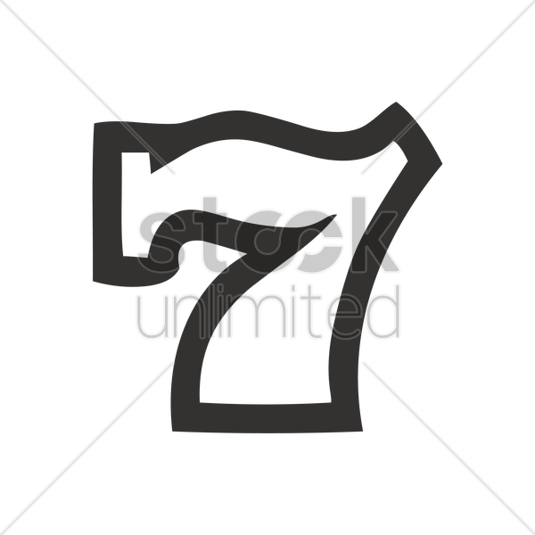 600x600 Casino Symbol 7 Vector Image