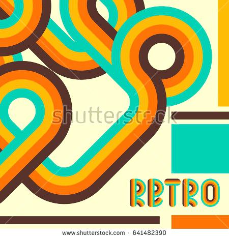 450x470 70s Design Abstract Retro Background Digital Lines And Circles