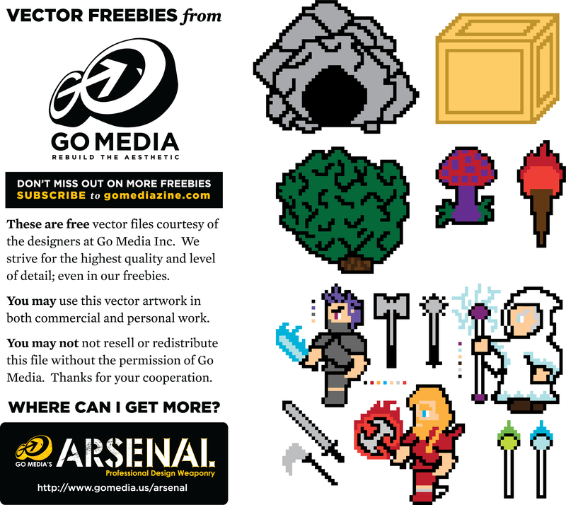 800x714 8 Bit Vector Freebies