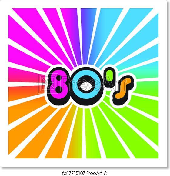 561x581 Free Art Print Of Vector 80s Vintage Color Background Freeart