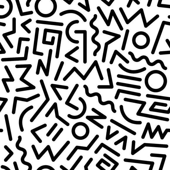 580x580 Seamless Pattern 80s. Vector. ~ Patterns On Creative Market