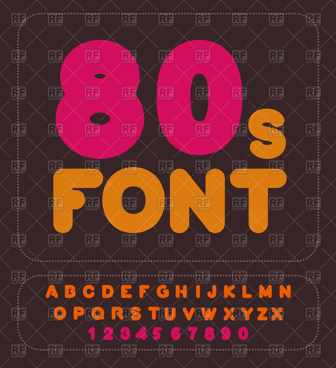1095x1200 80s Font Vector Image Vector Artwork Of Fonts Amp Type