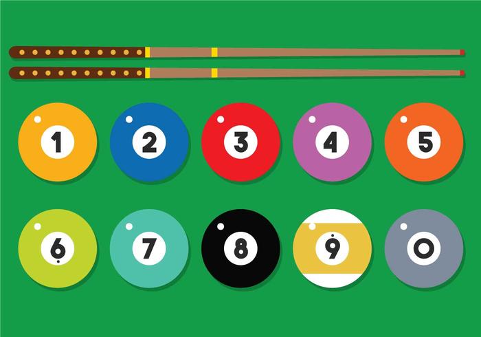 700x490 9 Ball Vector Set