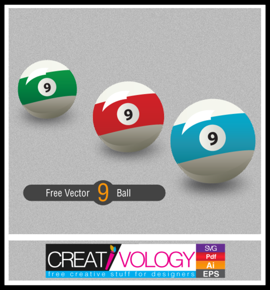 530x570 Three 9 Balls In Different Colors
