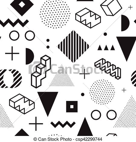 450x470 Memphis Background. Seamless Abstract Pattern Fashion 80 90s. It