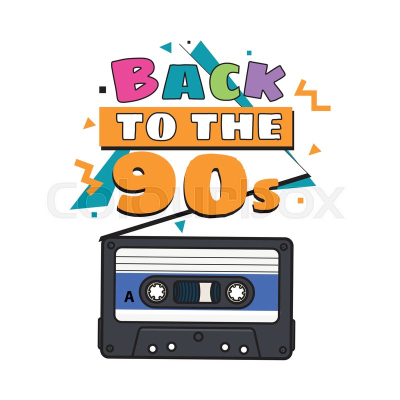 800x800 Old Fashioned, Retro Audio Cassette From 90s, Sketch Vector