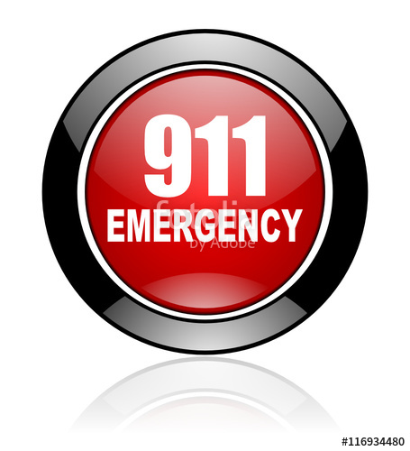 455x500 Glossy Vector Emergency Call 911 Icon Stock Image And Royalty