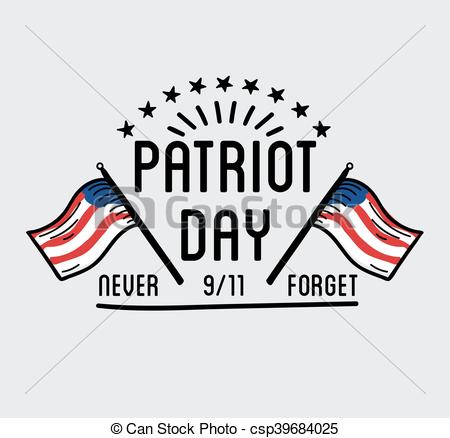 450x438 Patriot Day Vector Label Or Baner. September 11. 911. Vector