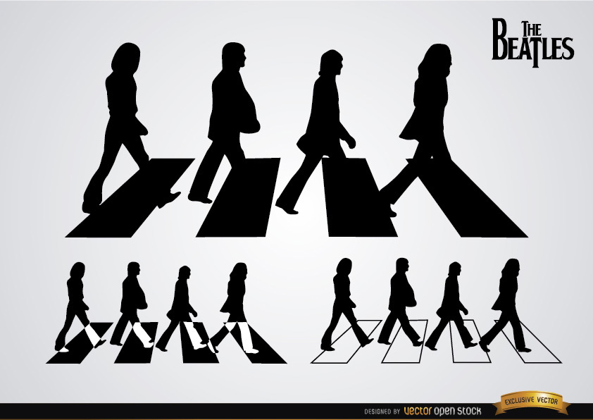 842x596 The Beatles Abbey Road Silhouettes
