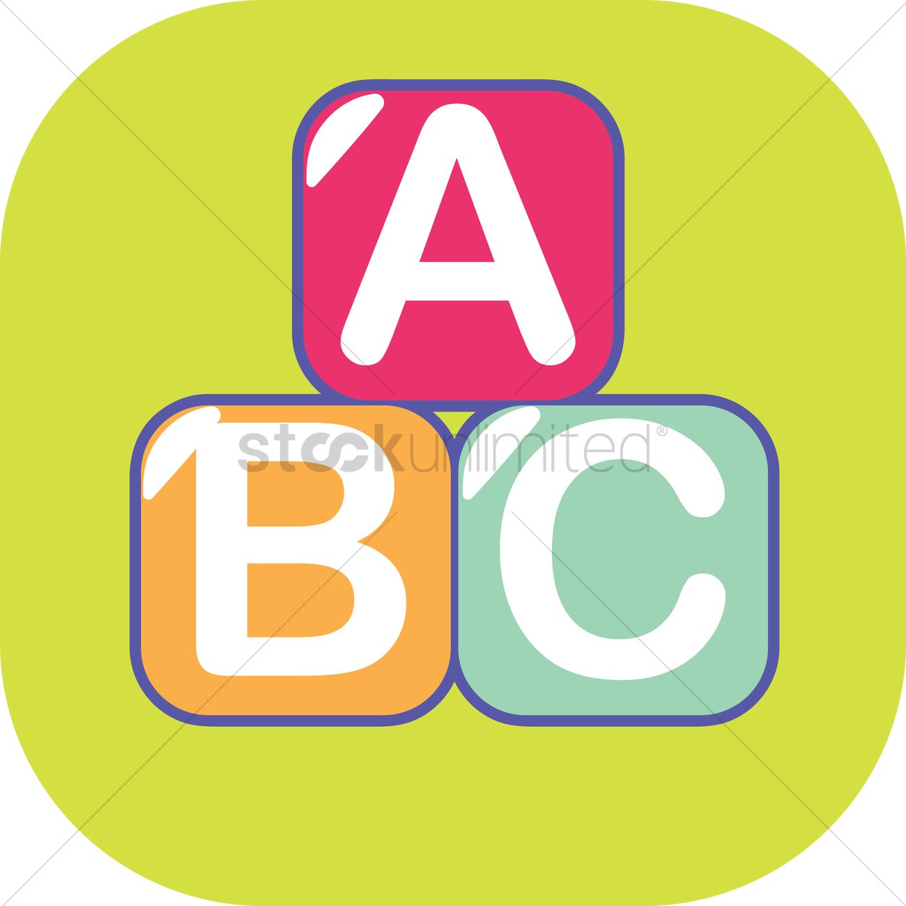 1300x1300 Abc Blocks Vector Image