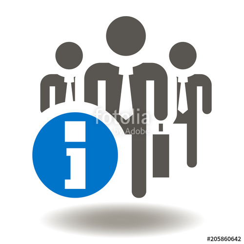 500x500 Businessman Group Icon Vector. Business Team With I Letter