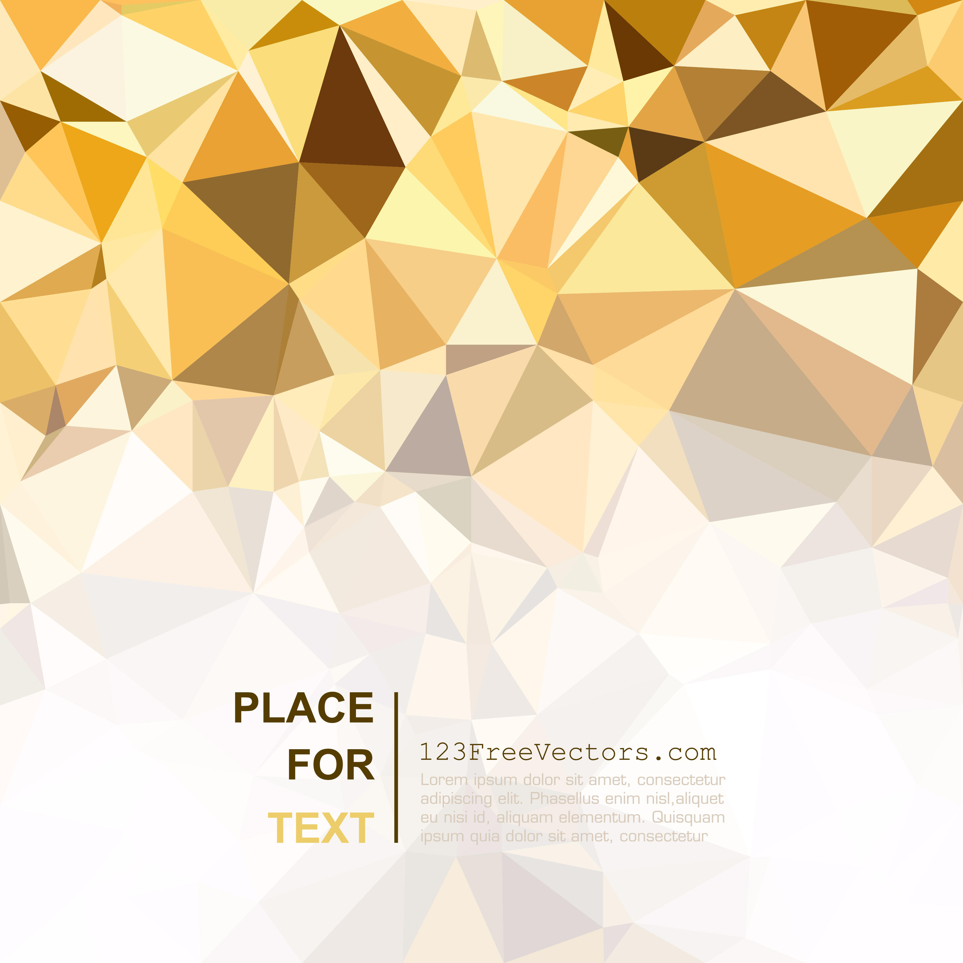 3333x3333 Gold Abstract Geometric Polygon Background Vector 123freevectors