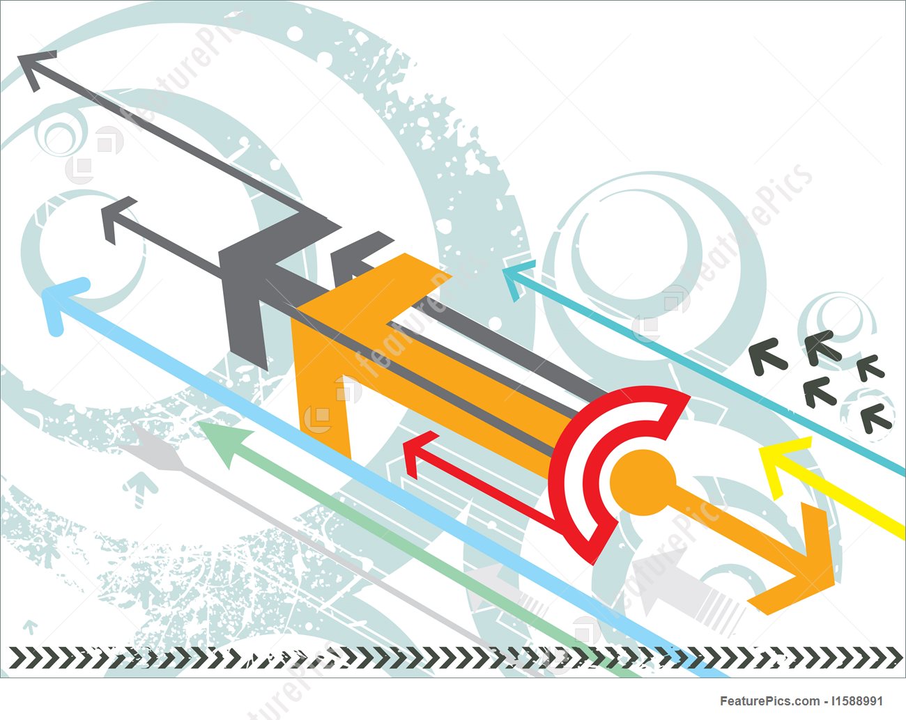 1300x1034 Abstract Grunge Background With Arrow Detail Stock Illustration