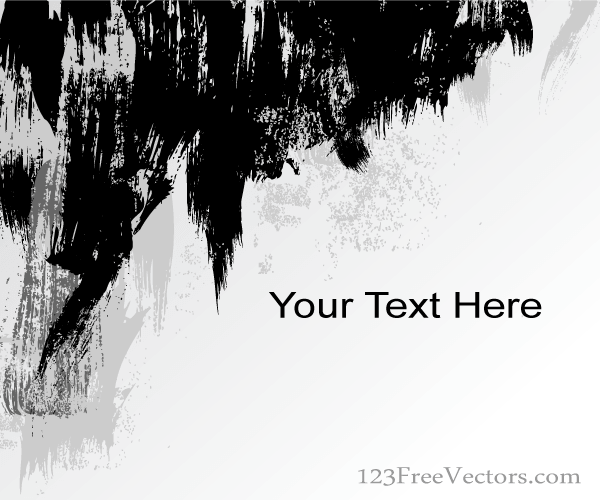 600x500 Abstract Grunge Strokes Background Vector Banner Design