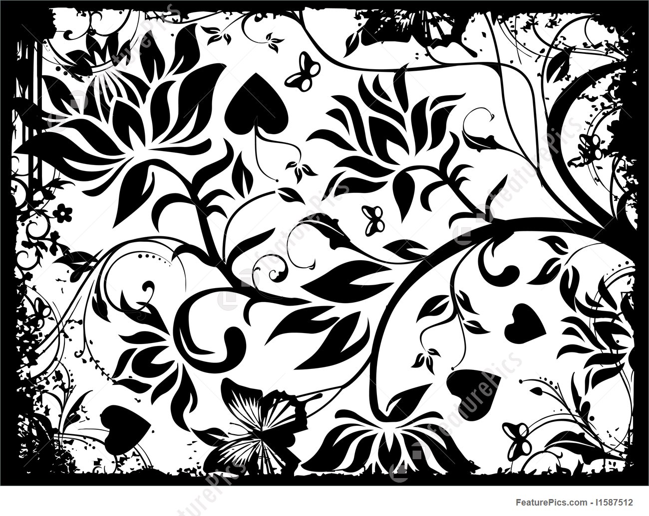 1300x1035 Abstract Patterns Abstract Grunge Background Of Vector Floral