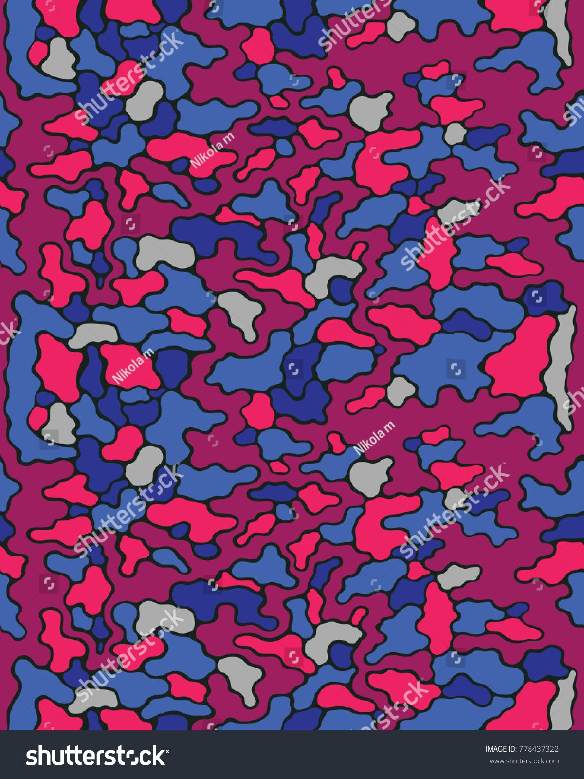 1200x1600 Abstract Camouflage Pattern. Seamless Vector Wallpaper.colorful