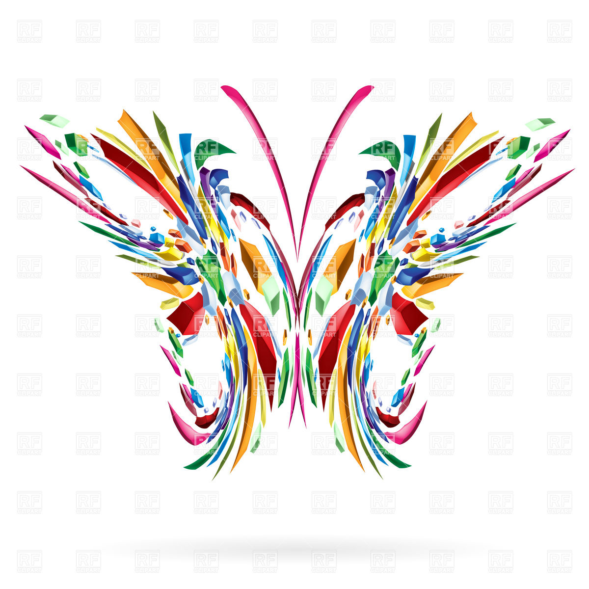 1200x1200 Abstract Ornate Butterfly Vector Image Vector Artwork Of