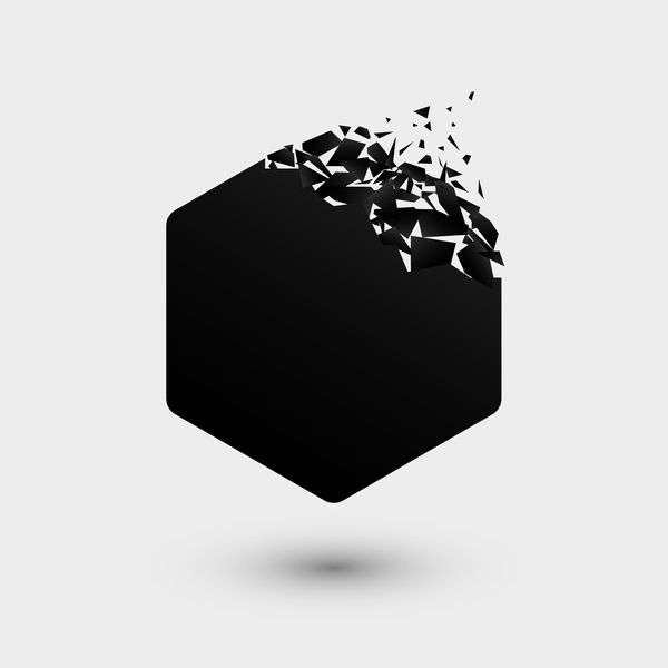 600x600 Black Explosion Debris Abstract Vectors 06 Free Download