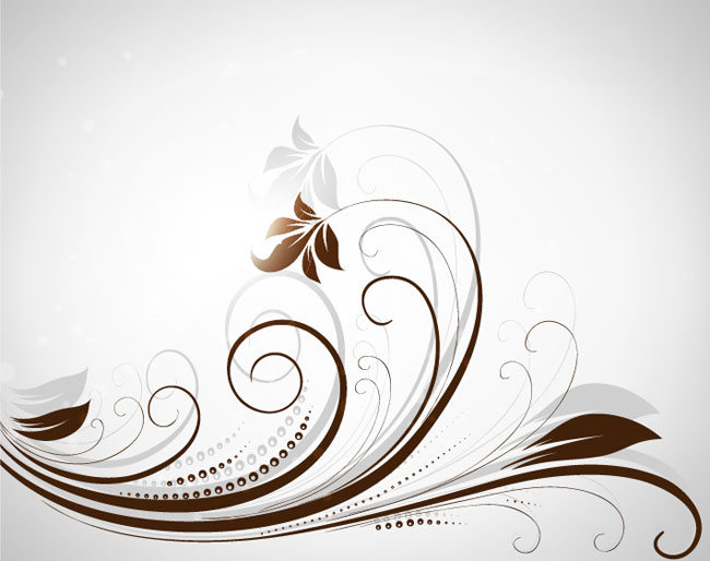 650x514 Swirl Floral Abstract Vector Background