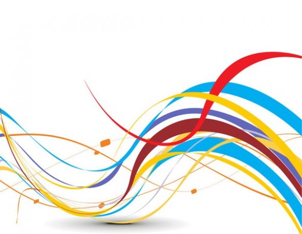 600x465 Wavy Ribbon Art Abstract Vector Background