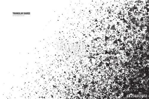 500x334 Abstract Vector Black Triangular Shards On White Background