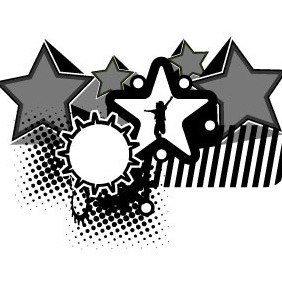 282x282 Black And White Abstract Circle Pattern Free Vector Download