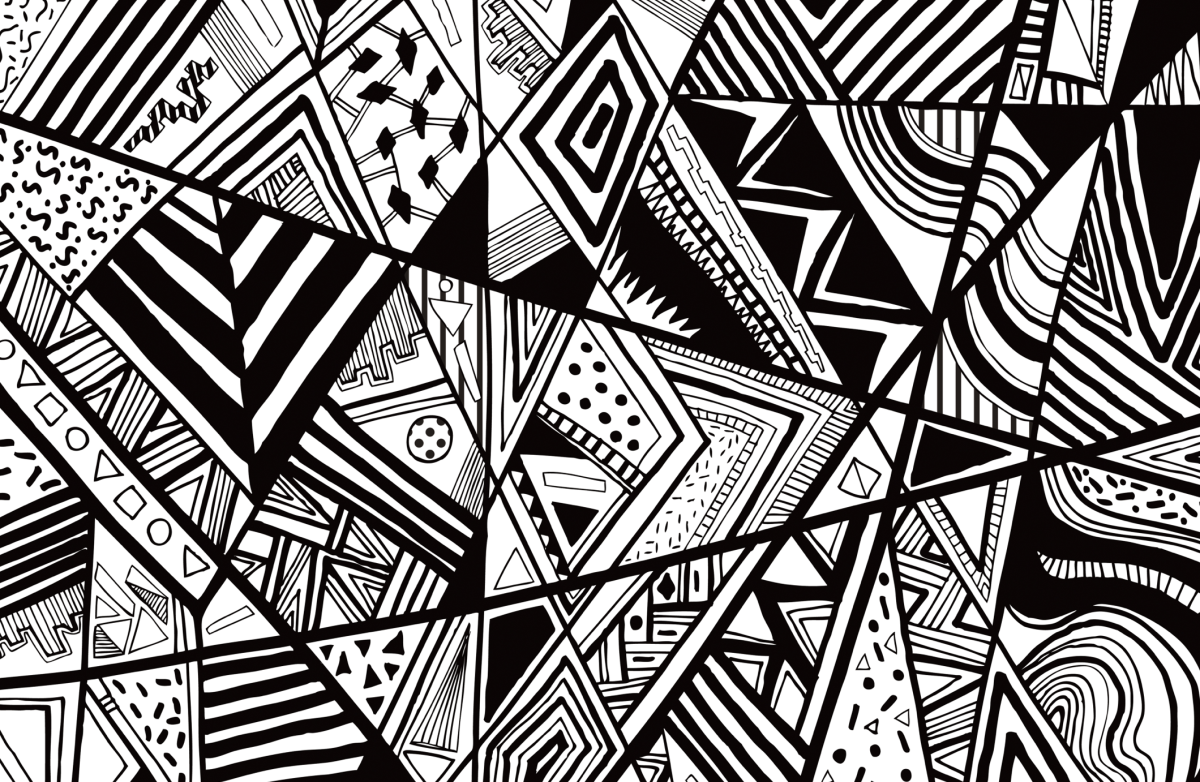 1200x782 Black White Abstract Pattern Vector Line Drawing Graphic Pen