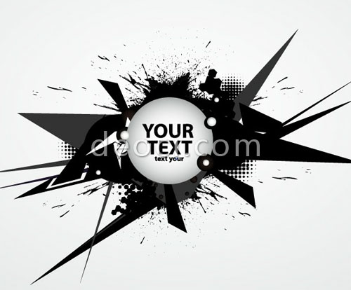 500x414 Dynamic Black And White Abstract The Popular Vector Eps File To