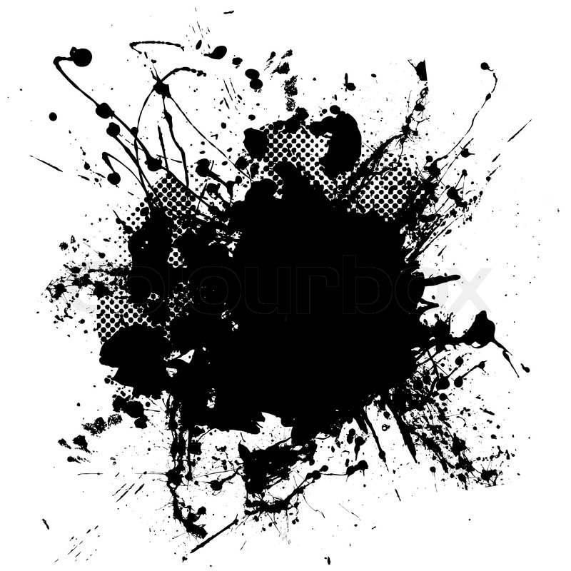 800x800 Abstract Black And White Ink Splodge That Is Editable Stock