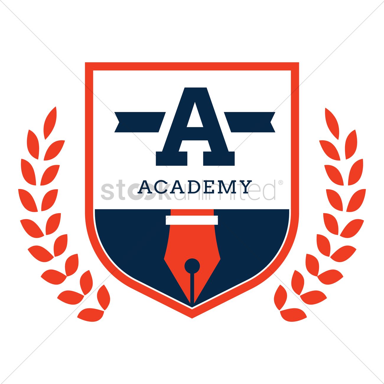 1300x1300 Academy Logo Element Vector Image