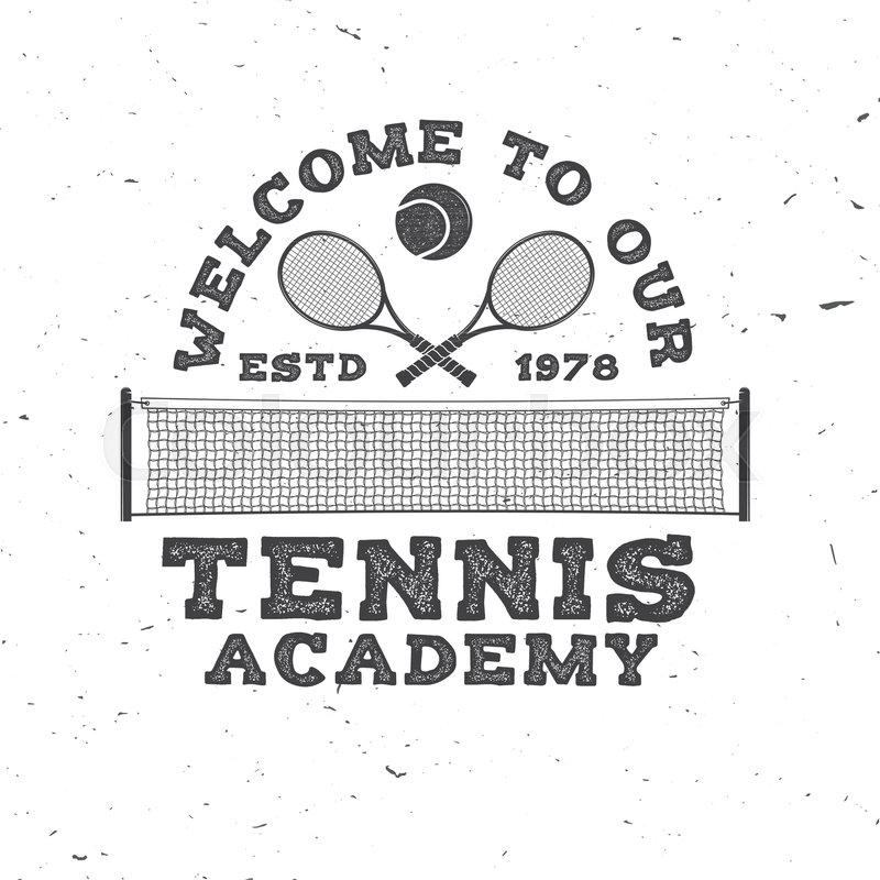 800x800 Welcome To Our Tennis Academy. Vector Illustration. Concept For