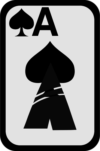 333x500 Ace Of Spades Funky Playing Card Vector Clip Art Public Domain