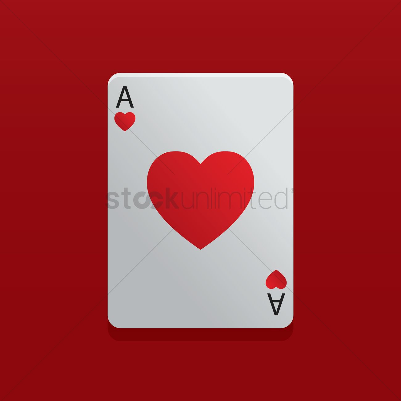 1300x1300 Ace Of Heart Poker Card Vector Image