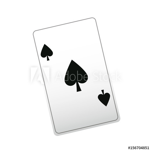 500x500 Poker Ace Card, Playing Casino Vector Illustration