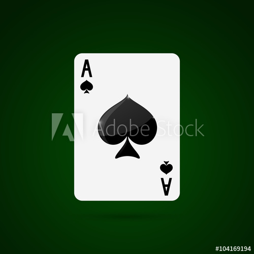 500x500 Ace Of Spades. Vector Illustration.