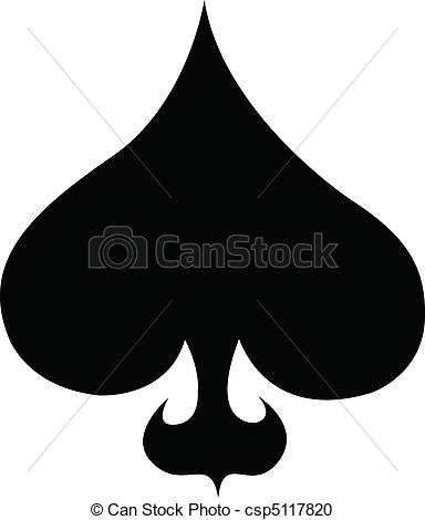 384x470 Graphic Black And White Stock Ace Of Spades
