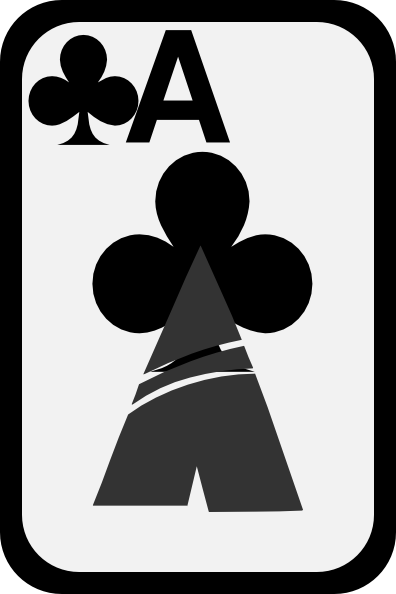 396x594 Ace Of Clubs Clip Art Free Vector 4vector