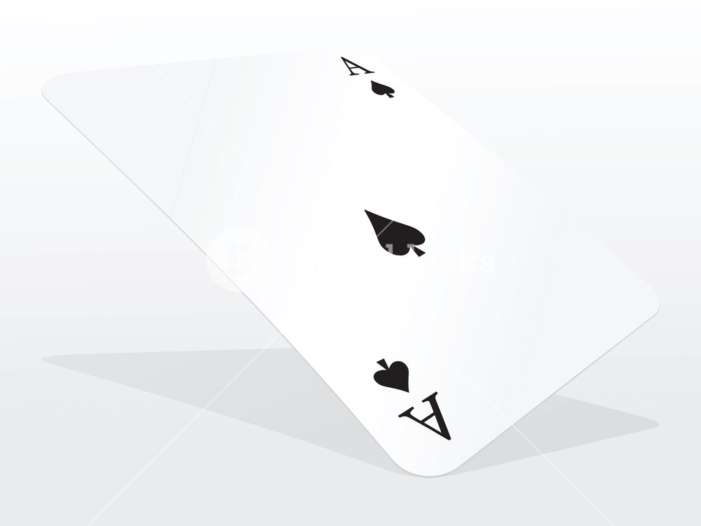 1000x750 Vector Ace Of Spades On Abstract Playing Card Background Royalty