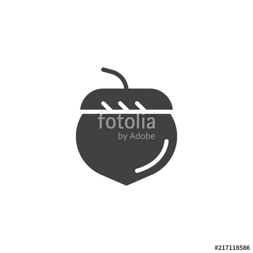 500x500 Acorn Vector Icon. Filled Flat Sign For Mobile Concept And Web